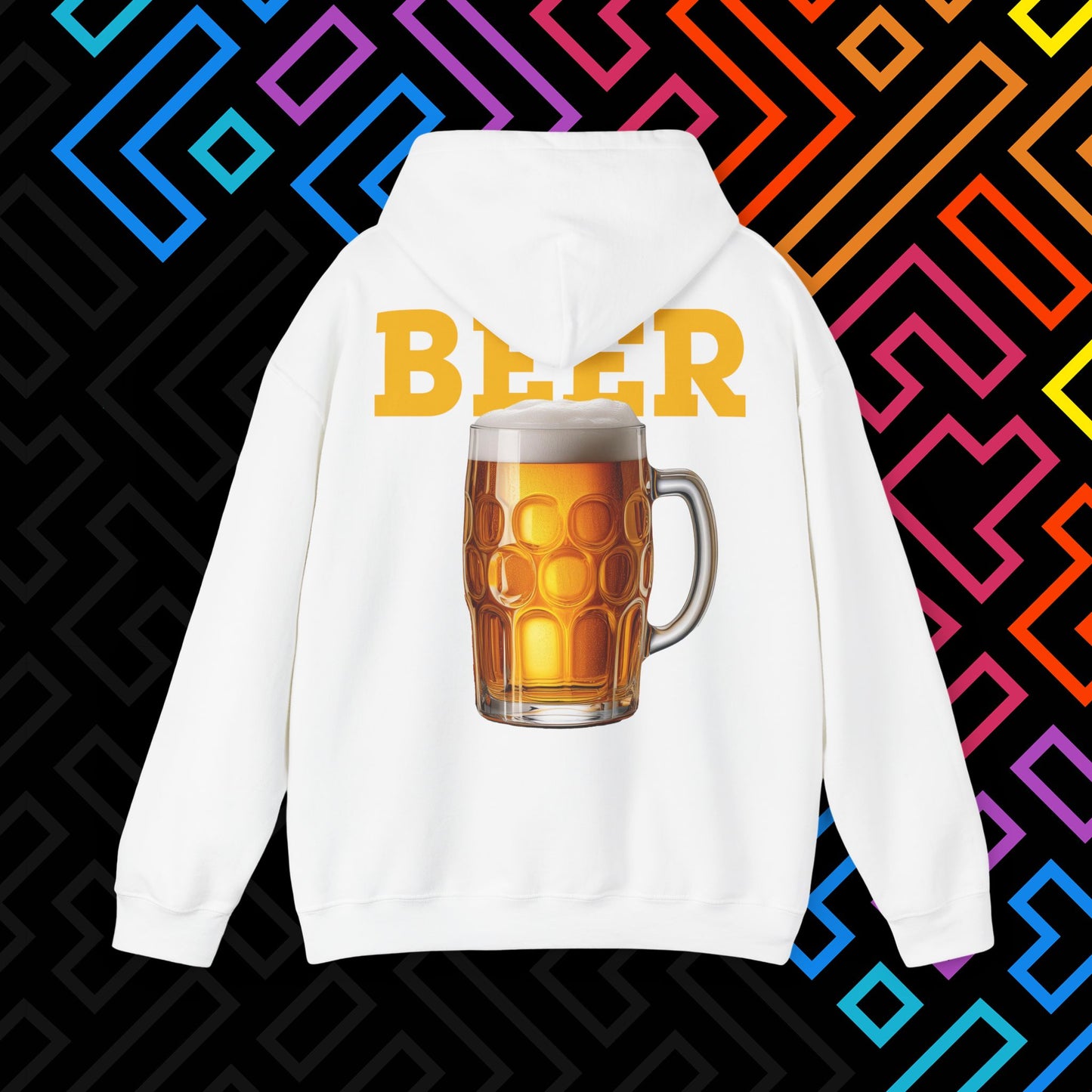 "Beer" Backprint Hoodie Unisex