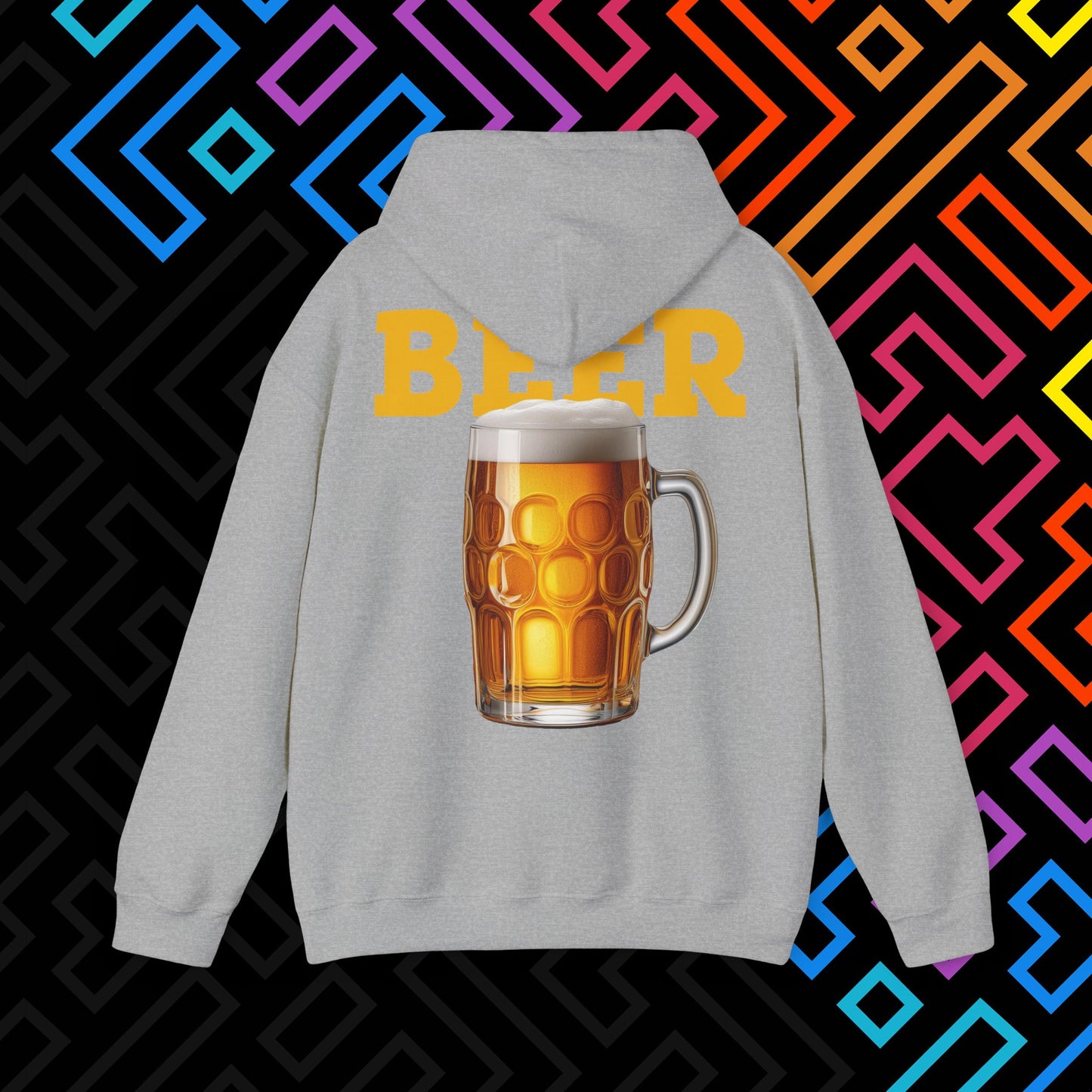 "Beer" Backprint Hoodie Unisex