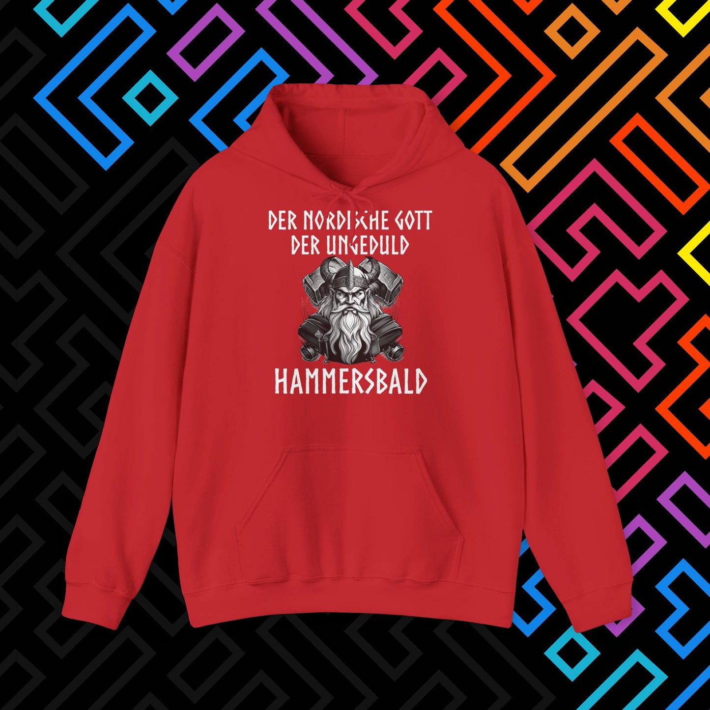 "Der nordische Gott Hammersbald" Hoodie Unisex