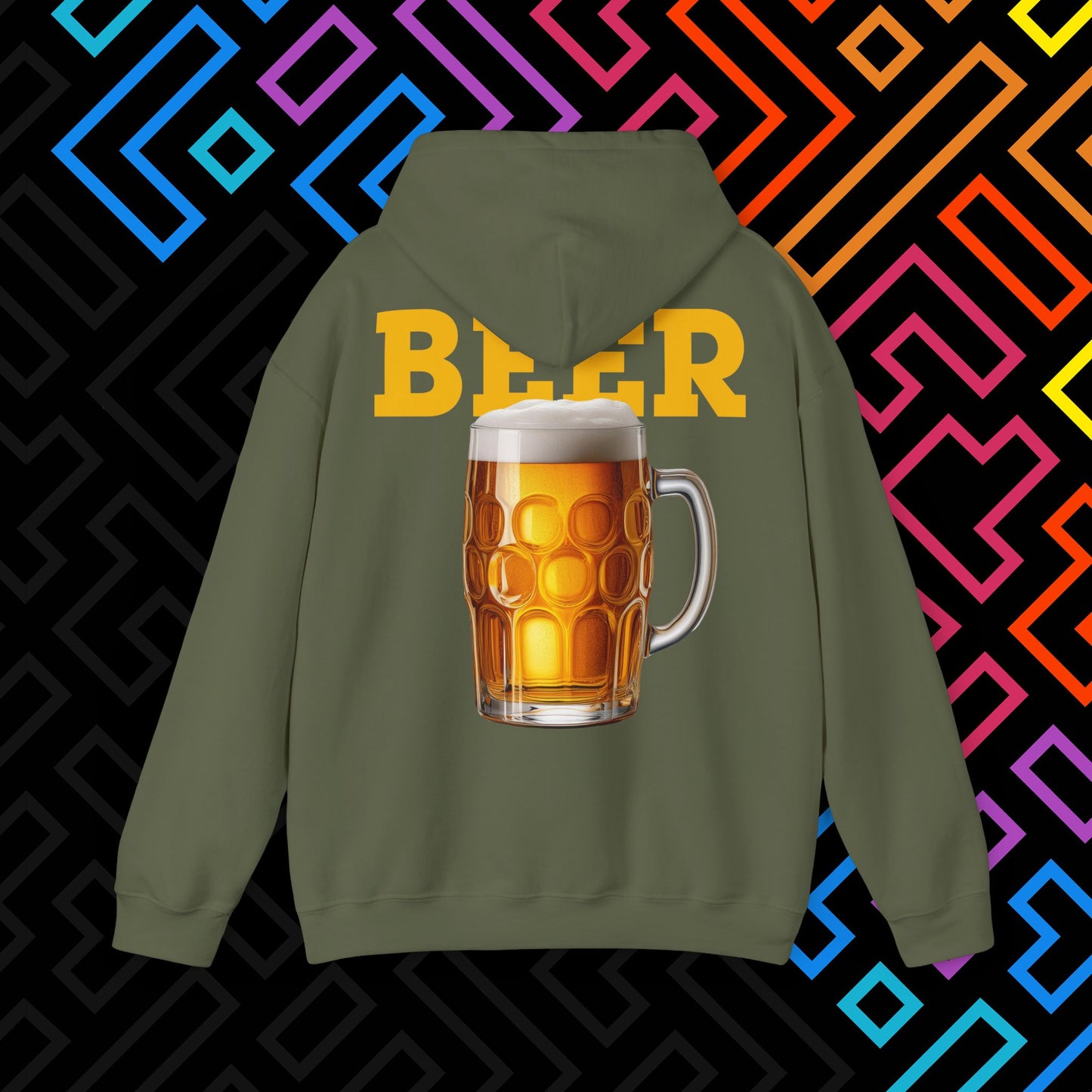 "Beer" Backprint Hoodie Unisex