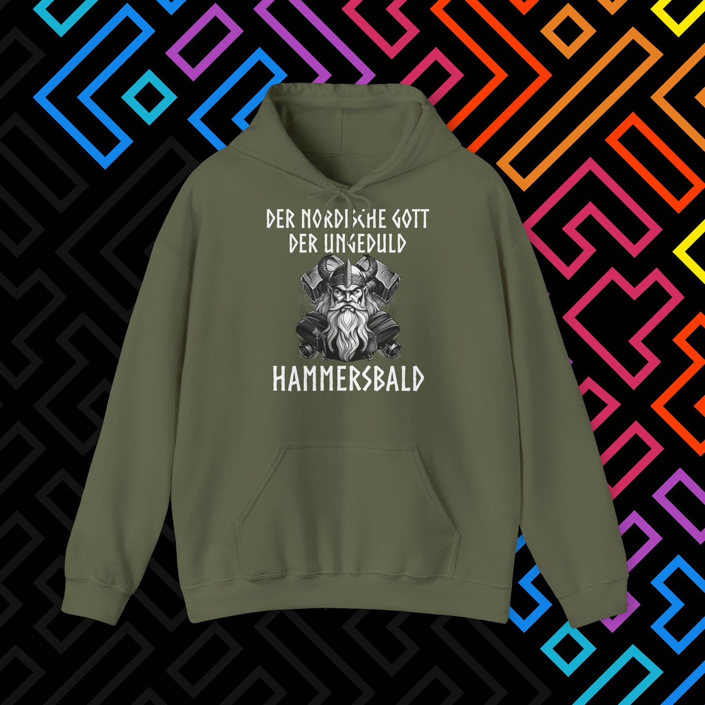 "Der nordische Gott Hammersbald" Hoodie Unisex