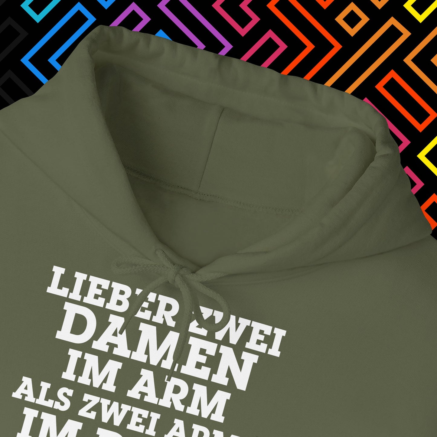 "Lieber zwei Damen im Arm" Hoodie Unisex