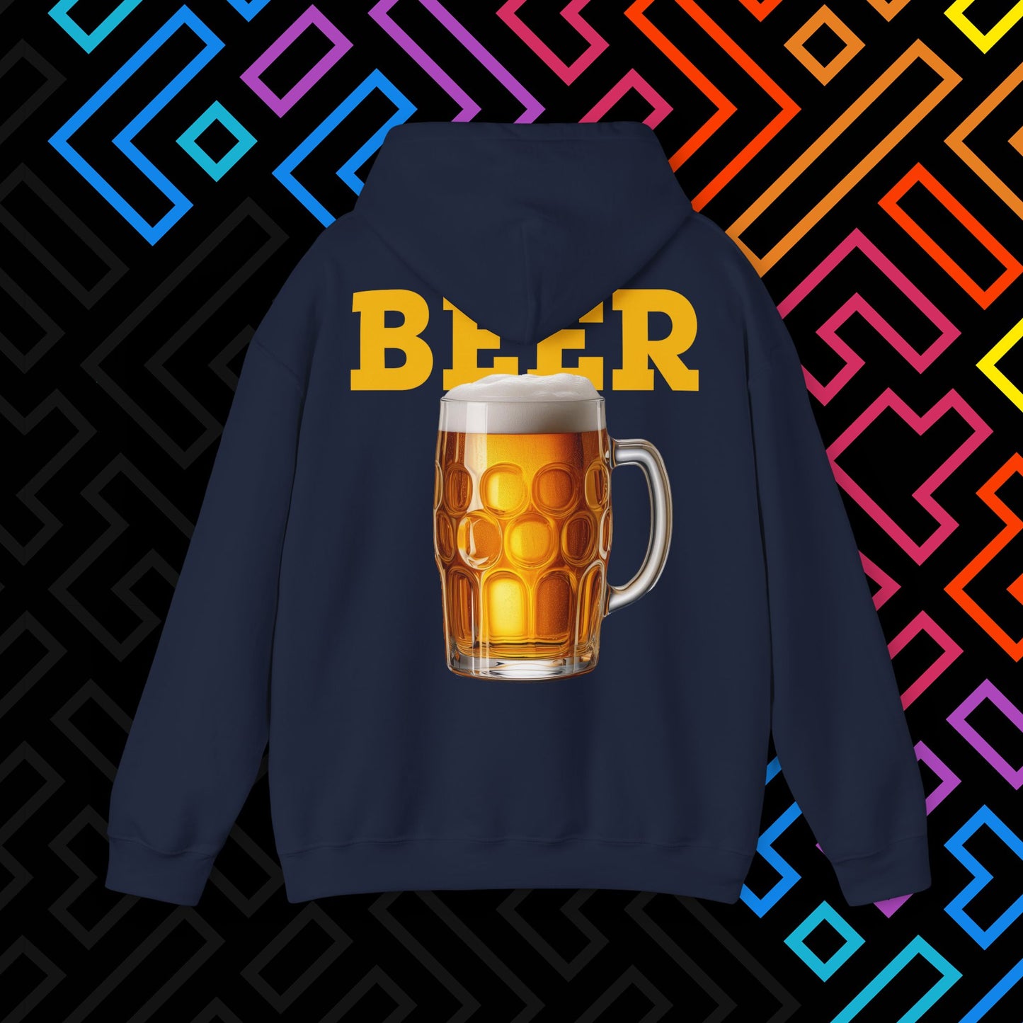 "Beer" Backprint Hoodie Unisex