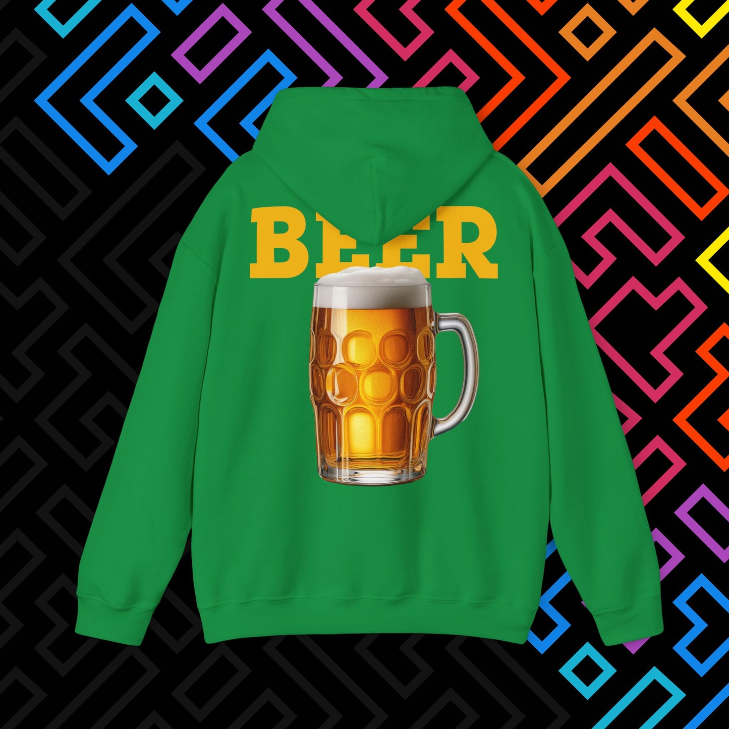 "Beer" Backprint Hoodie Unisex