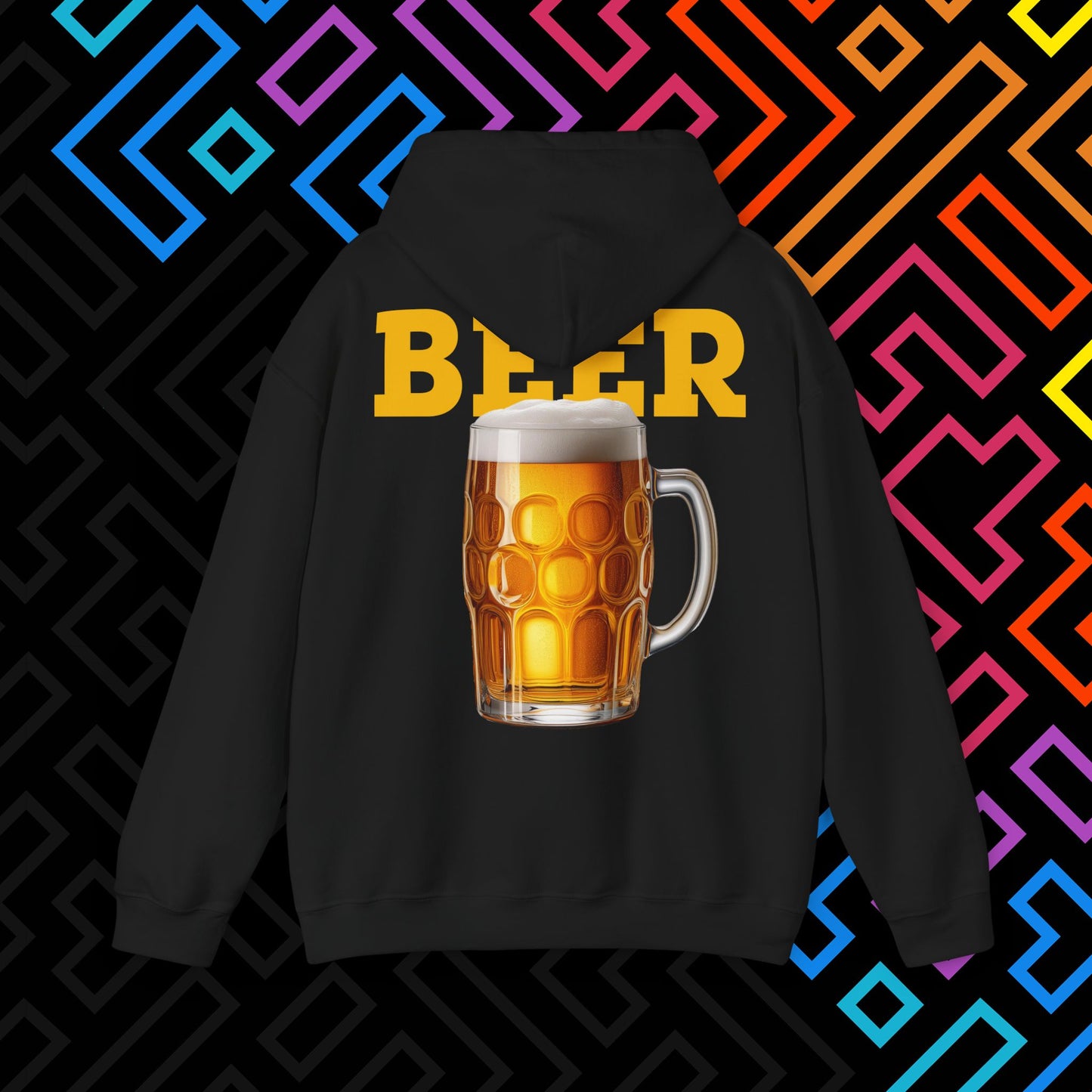 "Beer" Backprint Hoodie Unisex